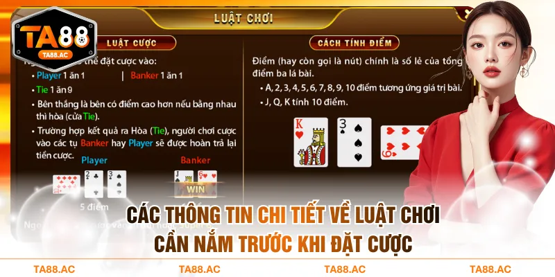 Các thông tin chi tiết về luật chơi cần nắm trước khi đặt cược