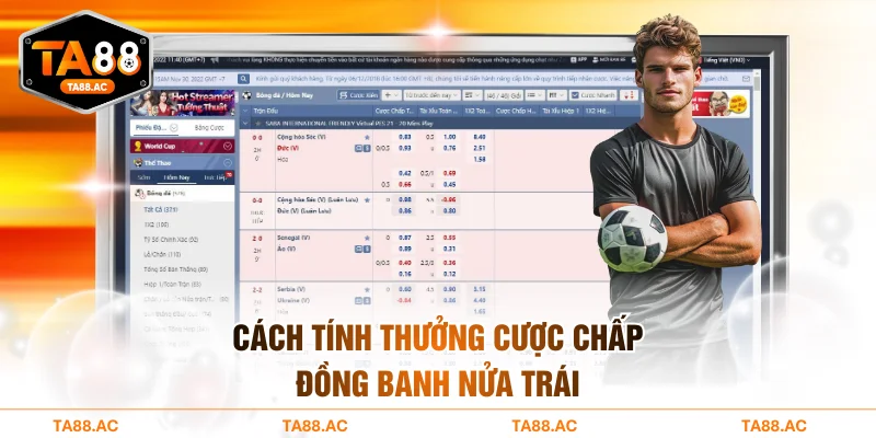 Cách tính thưởng cược chấp đồng banh nửa trái